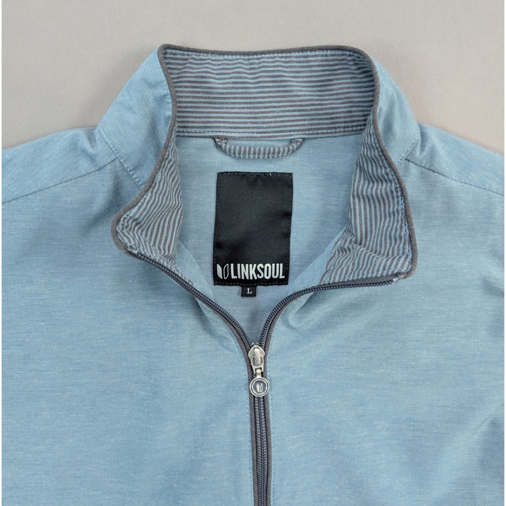 Linksoul Blue Full Zip Golf Jacket Large - Picture 2 of 14